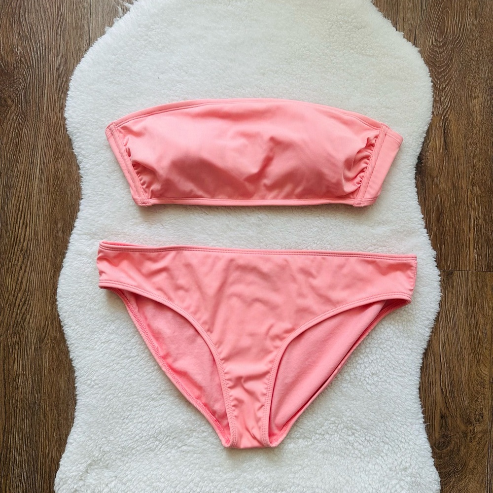 Shade & Shore Pink Bandeau Women’s Bikini Set Size XL